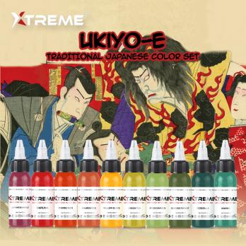 Xtreme Tattoo Ink  Japanese Set  - 10 x 30ml