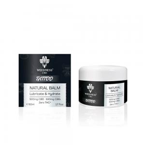НАТУРАЛЕН БАЛСАМ ЗА ТАТУИРОВКИ С 500 мг CBD И 500 мг CBG 50 мл WEEDNESS CBD
